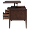 Graham 54-inch 4-drawer Double Pedestal Lift Top Computer Desk Chocolate / CS-800867