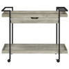 Ventura 1-drawer Engineered Wood Bar Cart Grey Driftwood / CS-181005