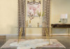 Gilman Rectangular 64-inch Glass Top Dining Table Gold / CS-190621GLD