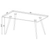 Gilman Rectangular 64-inch Glass Top Dining Table Gold / CS-190621GLD