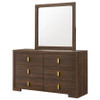 Etienne 6-drawer Dresser with Mirror Walnut / CS-225123M