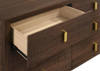 Etienne 6-drawer Dresser with Mirror Walnut / CS-225123M