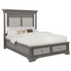 Cresswell Queen Upholstered Storage Platform Bed Weathered Taupe / CS-225140Q