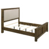Doherty Queen Linen Upholstered Panel Bed Rustic Brown / CS-225161Q