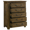 Doherty 5-drawer Chest of Drawers Rustic Brown / CS-225165