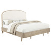 Lucaire Eastern King Upholstered Panel Bed Sandstone / CS-225181KE