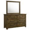 Doherty 6-drawer Dresser with Mirror Rustic Brown / CS-225163M