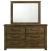 Doherty 6-drawer Dresser with Mirror Rustic Brown / CS-225163M