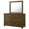 Doherty 6-drawer Dresser with Mirror Rustic Brown / CS-225163M