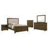 Doherty 5-piece Queen Bedroom Set Rustic Brown / CS-225161Q-S5
