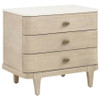 Lucaire 3-drawer Nightstand Bedside Table Sandstone / CS-225182