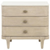 Lucaire 3-drawer Nightstand Bedside Table Sandstone / CS-225182