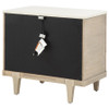 Lucaire 3-drawer Nightstand Bedside Table Sandstone / CS-225182