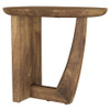 Fletcher Oval Solid Mango Wood Accent Side Table Brown / CS-930029