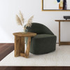 Fletcher Oval Solid Mango Wood Accent Side Table Brown / CS-930029