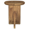 Fletcher Oval Solid Mango Wood Accent Side Table Brown / CS-930029