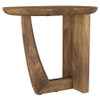 Fletcher Oval Solid Mango Wood Accent Side Table Brown / CS-930029