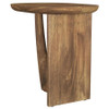 Fletcher Oval Solid Mango Wood Accent Side Table Brown / CS-930029