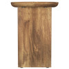 Fletcher Oval Solid Mango Wood Accent Side Table Brown / CS-930029