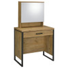 Bettin Vanity Set with Sliding Mirror and Stool Golden Oak / CS-930120