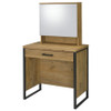Bettin Vanity Set with Sliding Mirror and Stool Golden Oak / CS-930120