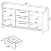 Amery 3-drawer Accent Storage Cabinet Console Latte / CS-950442