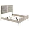 Farre Eastern King Upholstered Platform Panel Bed Washed Grey / CS-225111KE