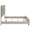 Farre Eastern King Upholstered Platform Panel Bed Washed Grey / CS-225111KE