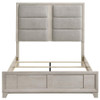 Farre Queen Upholstered Platform Panel Bed Washed Grey / CS-225111Q