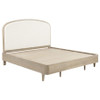 Lucaire California King Upholstered Panel Bed Sandstone / CS-225181KW