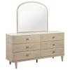 Lucaire 6-drawer Dresser Cabinet with Mirror Sandstone / CS-225183M