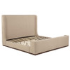 Nala Eastern King Fabric Upholstered Platform Bed Tan / CS-315978KE