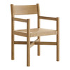 Alvia Oak Wood Dining Armchairs With Woven Seats Set of 2 by Modway / EEI-7542