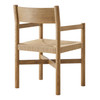 Alvia Oak Wood Dining Armchairs With Woven Seats Set of 2 by Modway / EEI-7542