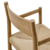Alvia Oak Wood Dining Armchairs With Woven Seats Set of 2 by Modway / EEI-7542