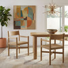 Alvia Oak Wood Dining Armchairs With Woven Seats Set of 2 by Modway / EEI-7542