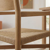 Alvia Oak Wood Dining Armchairs With Woven Seats Set of 2 by Modway / EEI-7542