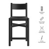 Alvia Oak Wood Counter Stools With Woven Seats Set of 2 by Modway / EEI-7543