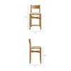 Alvia Oak Wood Counter Stools With Woven Seats Set of 2 by Modway / EEI-7543