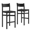 Alvia Oak Wood Bar Stools With Woven Seats Set of 2 by Modway / EEI-7544