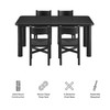 Alvia 5-Piece Oak Wood Dining Table and Chairs Set by Modway / EEI-7551