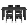 Alvia 5-Piece Oak Wood Dining Table and Chairs Set by Modway / EEI-7551