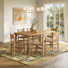 Alvia 7-Piece Oak Wood Dining Table and Chairs Set by Modway / EEI-7552