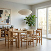Alvia 7-Piece Oak Wood Dining Table and Chairs Set by Modway / EEI-7552
