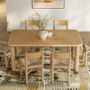 Alvia 7-Piece Oak Wood Dining Table and Chairs Set by Modway / EEI-7552