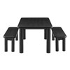 Alvia 3-Piece Oak Wood Dining Table and Benches Set by Modway / EEI-7553