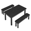 Alvia 3-Piece Oak Wood Dining Table and Benches Set by Modway / EEI-7553