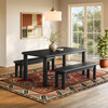 Alvia 3-Piece Oak Wood Dining Table and Benches Set by Modway / EEI-7553