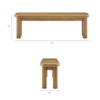 Alvia 3-Piece Oak Wood Dining Table and Benches Set by Modway / EEI-7553