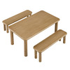 Alvia 3-Piece Oak Wood Dining Table and Benches Set by Modway / EEI-7553